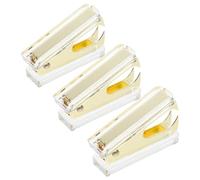 SUPVOX Quitagrapas Portátil de Acrílico Dorado y Hierro, Extractor de Grapas Ligero y Moderno para Oficina, Escuela y Uso Doméstico, Pack de 3 Piezas