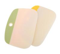 SUPVOX Raspador Picador de Plástico Flexible 2 Piezas Amarillo y Verde, Utensilios para Hornear Multiusos para Cortar Masa, Pizza y Repostería, Herramienta Resistente para Cocina