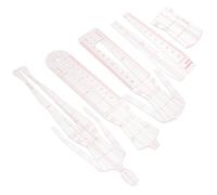 SUPVOX Regla de Acolchado Acrílico Forma Humanoide 5 Piezas, Plantilla de Costura para Patchwork, Herramientas Manualidades y Corte de Tela, Adecuado para Bricolaje y Confección