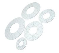 SUPVOX Regla de Patchwork Acrílica 5 Piezas Plantilla Circular para Costura Diy, Herramienta de Costura para Acolchado y Patronaje, Suministros para Trabajos Manuales y Hogar