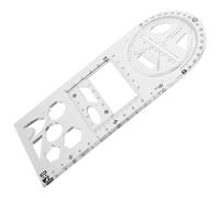 SUPVOX Regla Multifuncional para Dibujo Geométrico Tamaño Escolar, Plantilla Plástica Giratoria Resistente, Herramienta Precisa para Estudiantes y Diseño Artístico