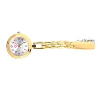 SUPVOX Reloj de Bolsillo de Cuarzo para Enfermera, Reloj Colgante Hebilla Dorada, Diseño Simple y Preciso, Accesorio Médico Adecuado para Uso Diario y Exámenes