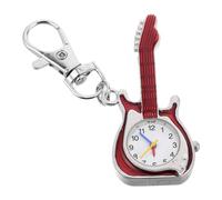 SUPVOX Reloj de Bolsillo Infantil Forma de Guitarra, Llavero Colgante para Mochila, de Cuarzo, Aleación, Obsequio para Niños