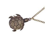 SUPVOX Reloj de Cuarzo con Diseño de Tortuga Reloj de Bolsillo Vintage de Aleación para Hombre con Cadena como Obsequio para Estudiantes