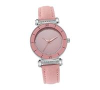 SUPVOX Reloj de Cuarzo Luminoso para Mujer Correa de Cuero Mate Rosa Diseño Nocturno Visible Tamaño Ajustable para Uso Diario y Ocasiones Obsequios