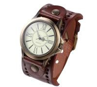 SUPVOX Reloj De Piel De Vaca Auténtica Esfera Romana Estilo Vintage Reloj De Pulsera para Mujer para Uso Diario Informal