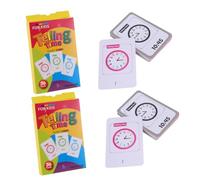 SUPVOX Relojes De Lectura De Juguete 2 Piezas para Niños De 1º y 2º Grado Esquinas Redondeadas y Juego Didáctico para Aprender a Decir La Hora Aula Casa