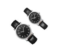 SUPVOX Relojes de Pulsera para Pareja Cuero Ajustable Elegante Moderno Negocio y Ocio Tamaño Estándar Negro