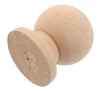 SUPVOX Remate de Bola de Madera Rústica sin Pintar 8x10 Cm para Postes de Escalera y Barandillas Vintage, Decoración Artesanal para Jardín, Muebles y Barandales, Accesorio Versátil