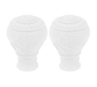 SUPVOX Remates para Barras de Cortina 2 Piezas Material Sólido Diseño Tallado Accesorios para Ventanas Instalación Simple sin Herramientas