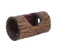 SUPVOX Reptile Hideout with Suction Cup Resin Tree Bark Cave For Gecko Lizard Frog Turtle Habitat Secure Mounting For Amphibian and Snake Tanks Aquarium Decor