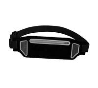 SUPVOX Riñonera Deportiva Ultra-Delgada para Running y Viajes Cinturón Bolsillo para Móvil y Accesorios para Senderismo y Fitness Negro
