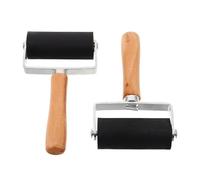 SUPVOX Rodillo de Tinta de Goma Dura 7 Cm 2 Piezas, Aplicador de Tinta para Impresión y Manualidades, Rodillo Antideslizante para Grabado y Proyectos Artísticos de Bricolaje