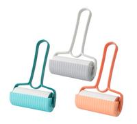 SUPVOX Rodillo Quitapelusas Adhesivo 3 Piezas Tapa Blanca, Naranja y Azul para Ropa y Mascotas, Herramienta Portátil para Eliminar Pelo, Pelusa y Polvo, Repuesto Papel Adhesivo para Aseo