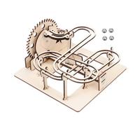 SUPVOX Rompecabezas De Madera con Pistas y Canicas Juguete Educativo Mecánico para Niño Niña De Construcción Manual para Desarrollar Creatividad y Coordinación para Aprendizaje Científico