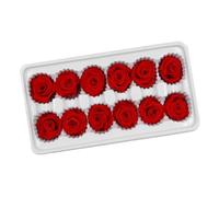 SUPVOX Rosas Inmortales Decorativas Rojas de 3-4 Cm, Flores Preservadas de Plástico para Decoración de Bodas, Fiestas y Cenas, Caja 12 Piezas