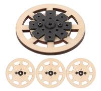SUPVOX Ruedas de Madera para Coches de Juguete Teledirigidos 4 Unidades de 50 MM Neumáticos de Juguete para Accesorios DIY Repuestos para Coches de Carreras Infantiles Suministros