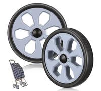 SUPVOX Ruedas de Repuesto para Carrito de Compra 2 Piezas, Plástico Resistente al Desgaste, Eje Grueso para Movimiento Suave, Compatible Carritos Plegables Supermercado, Uso Interior