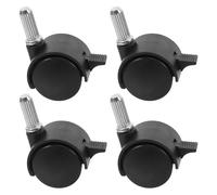 SUPVOX Ruedas Giratorias con Freno de Pu Silenciosas y Resistentes para Muebles y Bancos de Trabajo, Juego de 4 Piezas con Diseño Elegante y Bloqueo Seguro