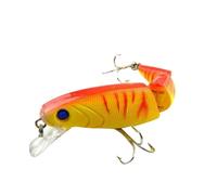 SUPVOX Señuelo De Pesca Articulado 3 Secciones Cebo Artificial Swimbait para Pesca De Lubina Y Trucha En Agua Dulce Y Salada con Ojos 3D Y Ganchos Triples