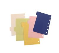 SUPVOX Separadores de Carpeta Mini A7 con Pestañas de Clasificación, 5 Hojas Sueltas para Planificadores y Agendas, Material de Oficina Resistente para Organización Escolar y Uso