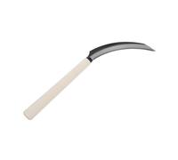 SUPVOX Serrated Grass Harvesting Sickle with Ergonomic Wooden Handle Crescent Shaped Blade For Efficient Weeding and Rice Farming