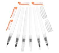 SUPVOX Set de 6 Pinceles de Acuarela de 190 Mm Punta Flexible y Depósito de Agua Recargable, Bolígrafos de Pintura al Agua Portátiles para Dibujo y Manualidades Escolares