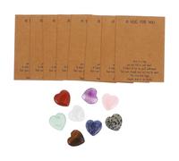 SUPVOX Set de 8 Tarjetas de Felicitación DIY Piedras de Cristal en Forma de Corazón de 2 CM Papel Kraft Resistente Adecuado para Regalos de San Valentín Día Madre y Cumpleaños