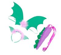 SUPVOX Set de Disfraz Infantil Diadema de Dinosaurio de Dinosaurio y Alas de Pterodáctilo Tela Morada para Fiestas y Sesiones de Fotos