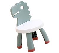 SUPVOX Silla Infantil Respaldo Diseño Dinosaurio, Taburete Antideslizante para Pequeños, Material PP y PVC Resistente, Color Verde, Adecuado para Estudio y Uso en Casa o Jardín