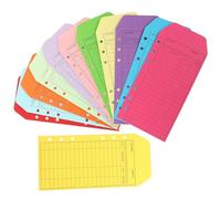 SUPVOX Sobres Papel Kraft Multicolor, Tamaño Pequeño, 12 Unidades Hojas de Seguimiento de Presupuesto para Administración de Gastos y Sistema Ahorro Financiero