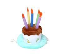 SUPVOX Sombrero Cómodo Cumpleaños Perros Medianos de y para de Pequeños Pastel Estilo Dibujo Animado Diseño Vela Ajustable para Fiestas y Celebraciones