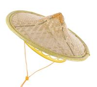 SUPVOX Sombrero de Bambú Tejido, Sombrero de 30 Cm de Diámetro, Color Natural, Accesorio Cosplay Oriental para Fiesta y Actuación, Adecuado para Disfraz y Color Aleatorio