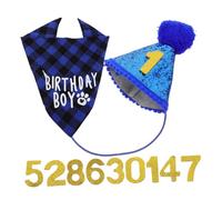 SUPVOX Sombrero y Babero Decorativo para Perro Accesorio De Cumpleaños Fácil De Usar
