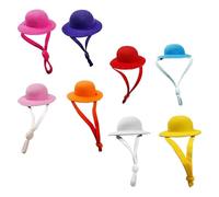 SUPVOX Sombreros Ajustables para Mascotas 8 Piezas Colores Surtidos, Accesorios para Pájaros y Gallinas, Felpa Suave, Sombrero Decorativo Pequeño para Loros y Aves Domésticas