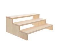 SUPVOX Soporte de Exhibición de Joyas de Madera 35 Cm, Conjunto de 3 Piezas para Anillos y Pulseras, Elevador Multifuncional para Hogar, Tienda y Escritorio