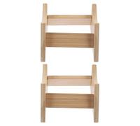 SUPVOX Soporte de Madera para Barril de Vino 2 Piezas, Base Estable para Dispensador de Bebidas y Jarras de Galón, Soporte Resistente para Cubos de Cerveza y Whisky en Cocina o Bar