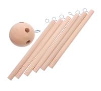 SUPVOX Soporte de Madera y Montaje DIY para Carillones de Viento de 6 Brazos y Patas Diseño Esférico para Decoración Infantil en Habitación