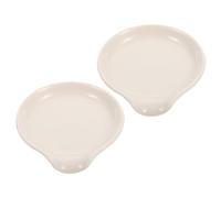 SUPVOX Soporte para Cuchara de Cerámica 2 Piezas Reutilizable, Compacto y Suave, Reposacucharas de Cocina para Ambiente Limpio y Mesa Elegante, Accesorio Práctico para Utensilios