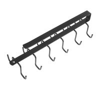 SUPVOX Soporte para Estante de Armario de Hierro Negro Ganchos Resistentes, Estante para Tazas y Utensilios de Cocina, Colgador sin Perforación para Almacenamiento en Estilo Aleatorio