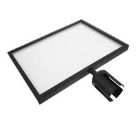 SUPVOX Soporte para Letrero de Barrera Pequeño A3 Negro Horizontal Marco Acero Inoxidable para Control de Multitudes Poste de Cinturón Retráctil Uso en Aeropuerto y Oficina