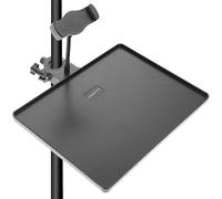 SUPVOX Soporte para Micrófono Bandeja Grande 27X205 CM para Tarjeta de Sonido Abrazadera Ajustable Compatible Soportes de Micrófono para Transmisión y Podcast