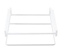 SUPVOX Soporte para Portátil de Hierro Blanco Diseño sin Perforaciones, Estante Organizador Resistente para Oficina y Aula, Adecuado para Escritorio y Almacenamiento de Libros