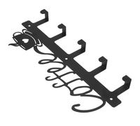 SUPVOX Soporte para Tazas de Café de Metal Negro con 4 Ganchos, Colgador de Pared para Cocina y Hogar, Organizador y Estante para Secar Tazas, Adecuado para Almacenamiento y Decoración