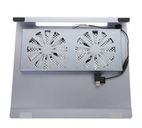 SUPVOX Soporte Ventilado de 12cm de Aleación de Aluminio Doble Ventilador y Disipación de Calor y Diseño Hueco para Portátil Adecuado para Decoracion Verano