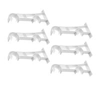 SUPVOX Soportes de Barra de Cortina Doble de Metal Ajustables, Paquete de 6 Piezas, en Forma de U, Color Mate, para Montaje Lateral o Superior en Pared, para Cortinas Dobles y Persianas