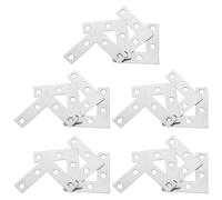 SUPVOX Soportes Metálicos en L para Muebles 50x50 Mm, 20 Unidades con Tornillos, Soporte de Esquina de Acero Inoxidable para Reparación de Cajones, Conector de Pata de Mesa, Montaje