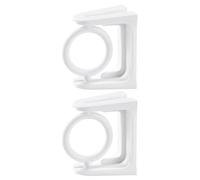 SUPVOX Soportes para Barra de Cortina de Ducha 2 Pcs Autoadhesivos Abs de Color Claro Giratorios para Baño sin Taladro, Compatibles Paredes Planas y Esquineras, Accesorios Seguros