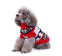 SUPVOX Suéter Navideño para Perro con Patrón De Ancla Vestido De Punto Rojo para Mascota Ropa Abrigada para Cachorro