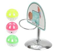 SUPVOX Suministros para Loros pájaro de Juguete de Baloncesto Juguetes Periquito Neto Jaula Juguetes educativos Loro Baloncesto Juguete pájaro de Juguete de Mesa el plastico Rojo